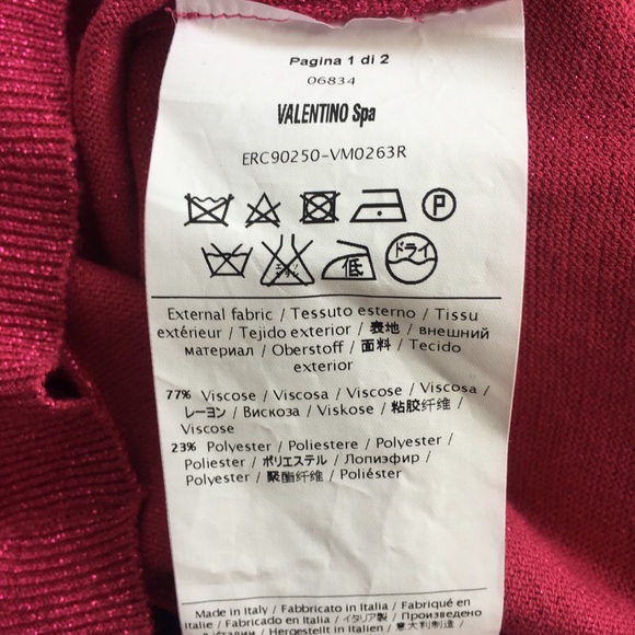 RED Valentino Fuchsia Sexy Bows Sweater Size XS - Picture 8 of 9